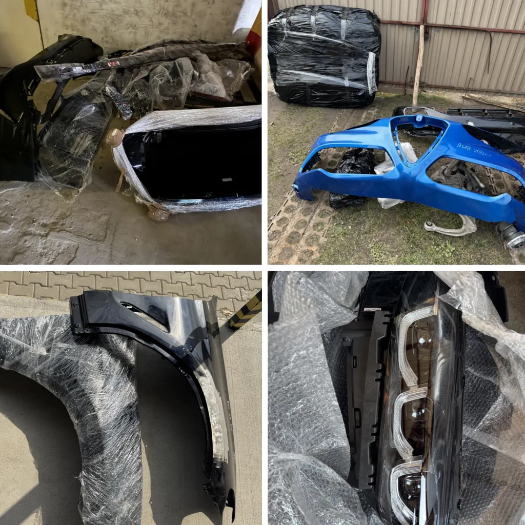 Автозапчасти готовы к упаковке и отправке